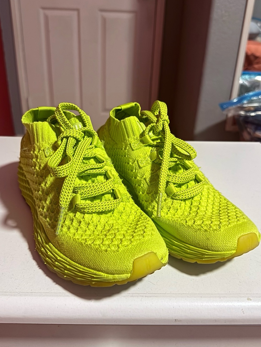 NOBULL Neon Yellow Knit High-Top Athletic Sneakers